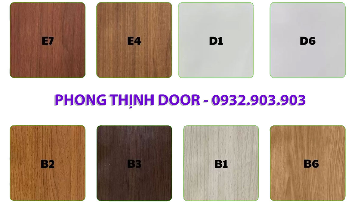 Bộ sưu tập màu cửa nhựa composite hiện đại