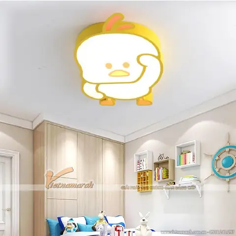 Cách bố trí đèn phòng ngủ cho bé trần bê tông