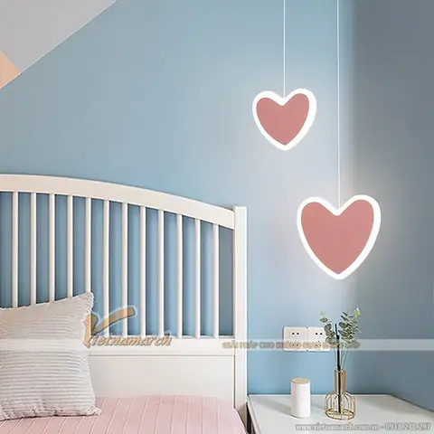 Cách bố trí đèn phòng ngủ cho bé trần bê tông