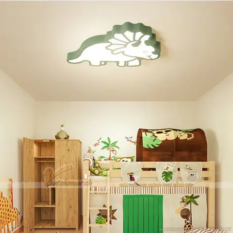 2. Các mẫu đèn phòng ngủ cho bé trần bê tông đẹp
