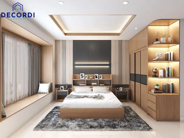 bố trí giường phòng ngủ