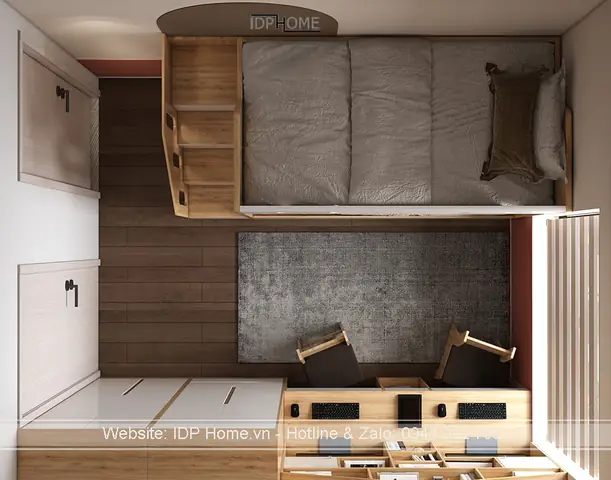 bố trí phòng ngủ 10m2