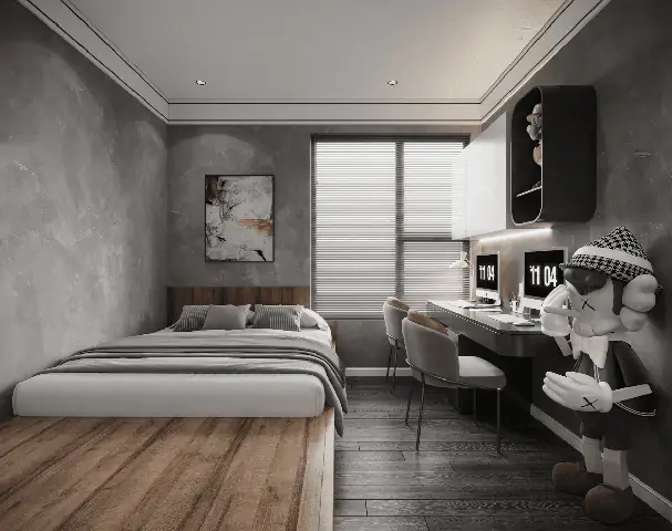 bố trí phòng ngủ 14m2
