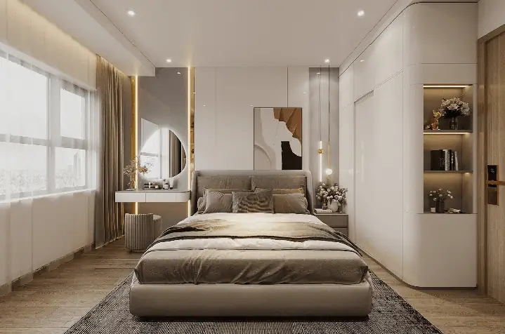 bố trí phòng ngủ 14m2