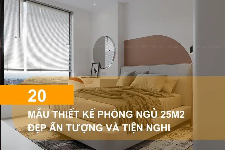 bố trí phòng ngủ 25m2