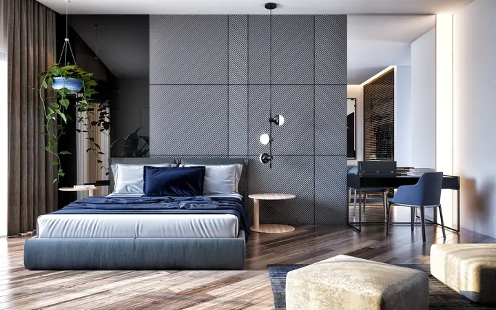 bố trí phòng ngủ 30m2