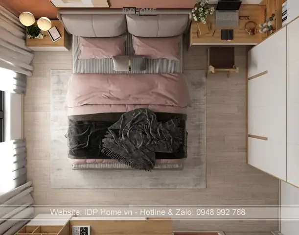 bố trí phòng ngủ 6m2