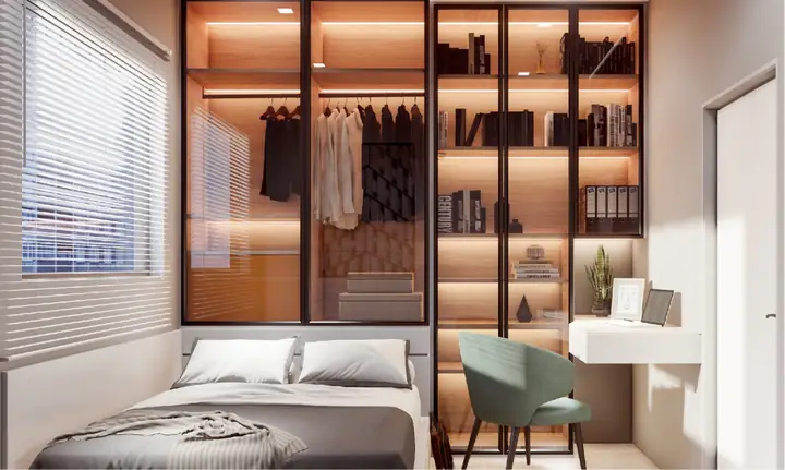 bố trí phòng ngủ 8m2