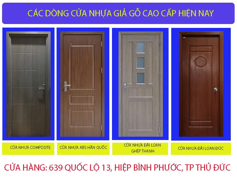 Các dòng cửa nhựa giả gỗ cao cấp hiện nay