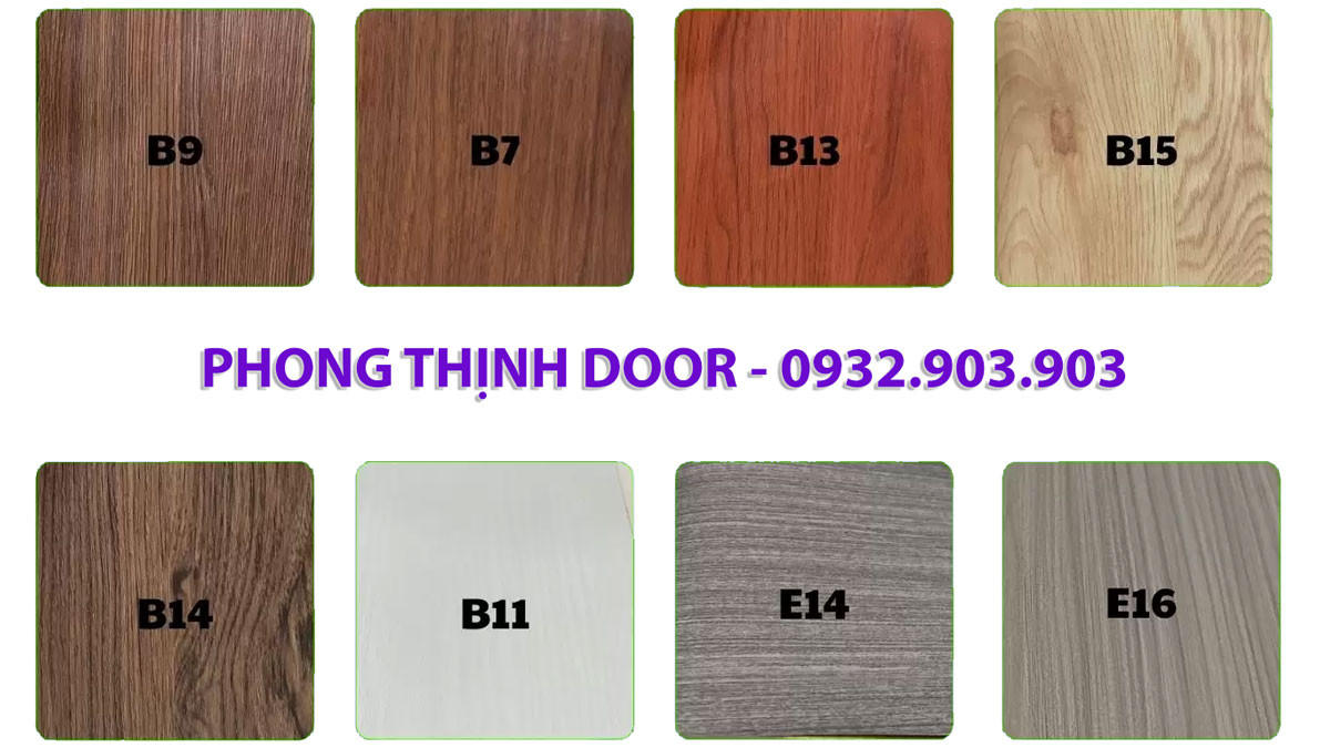 Các mẫu cửa nhựa composite vân gỗ tự nhiên