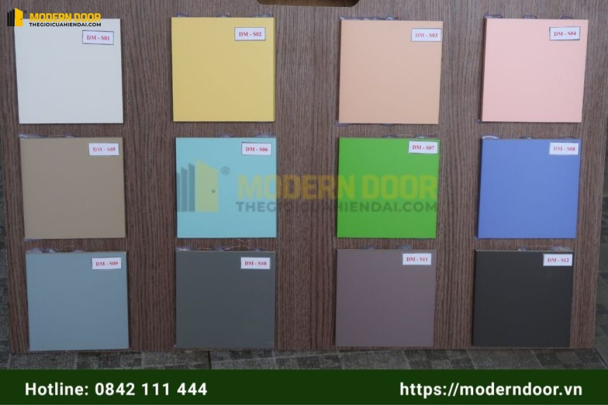Các tùy chọn màu sắc cho dòng cửa nhựa composite Sungyu SYA