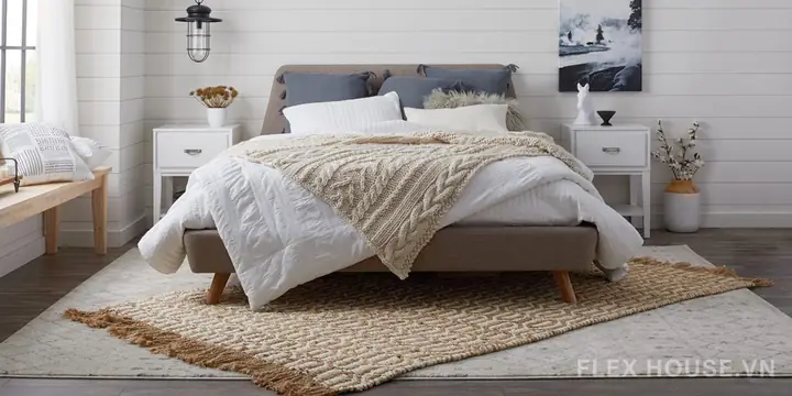 Cách Bố Trí Thảm Phòng Ngủ Đẹp và Hài Hòa Với Không Gian