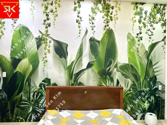 Hướng dẫn chi tiết làm bức tường xanh phòng ngủ