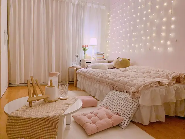 1. Decor phòng ngủ chill với đèn led đẹp mắt