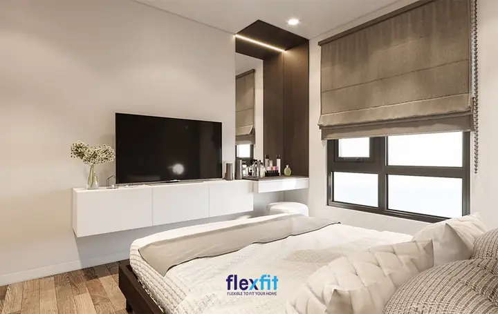 Trang trí phòng ngủ bằng rèm cửa và thảm trải