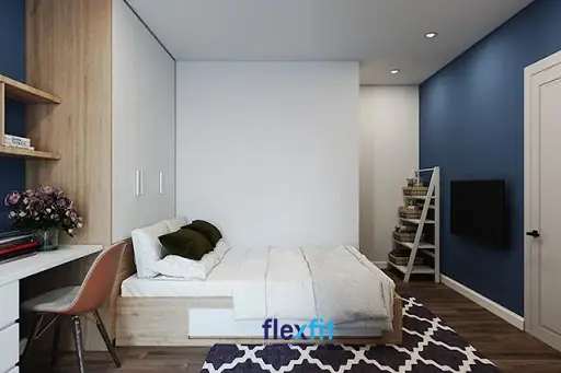 Trang trí phòng ngủ bằng rèm cửa và thảm trải