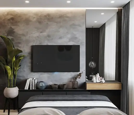 15+ Cách Trang Trí Tivi Treo Tường Phòng Ngủ Ấn Tượng
