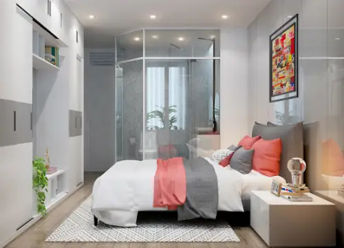2. Phương án cải tạo nhà vệ sinh trở thành phòng ngủ kết hợp khu vực vệ sinh từ An Khoa Design 2. Phương án cải tạo nhà vệ sinh trở thành phòng ngủ kết hợp khu vực vệ sinh từ An Khoa Design