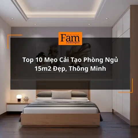 Top 10 Mẹo Cải Tạo Phòng Ngủ 15m2 Đẹp, Thông Minh