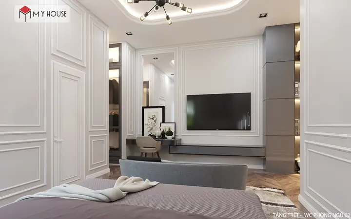 1. Thiết kế phòng ngủ 16m2 đơn giản 1. Thiết kế phòng ngủ 16m2 đơn giản