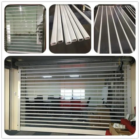 Cận cảnh nan cửa cuốn nhựa trong suốt Hitadoor với chất liệu polycarbonate cao cấp