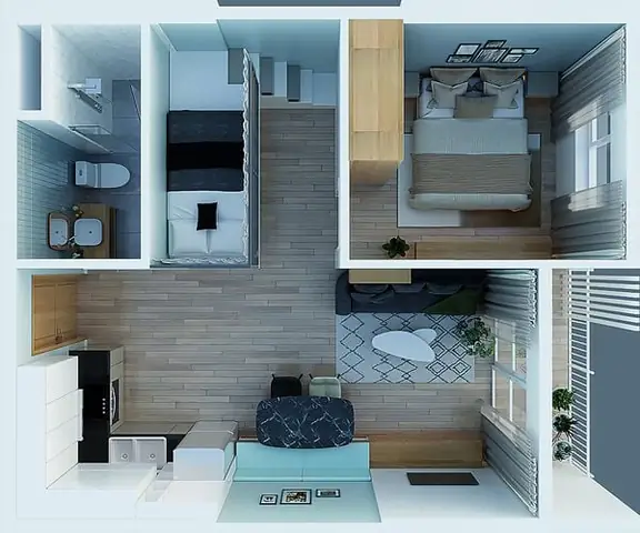 1. Nguyên tắc thiết kế căn hộ 1 PN đẹp 1. Nguyên tắc thiết kế căn hộ 1 PN đẹp