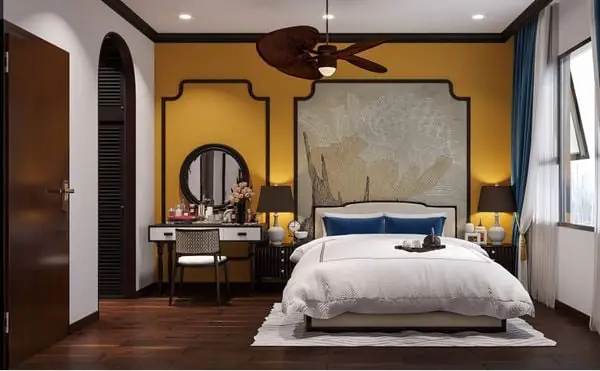 3.6 Thiết kế căn hộ 1 phòng ngủ phong cách Đông Dương 3.6 Thiết kế căn hộ 1 phòng ngủ phong cách Đông Dương