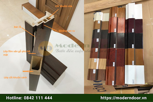 Cấu tạo chi tiết cửa nhựa gỗ Sungyu với lớp composite bền vững