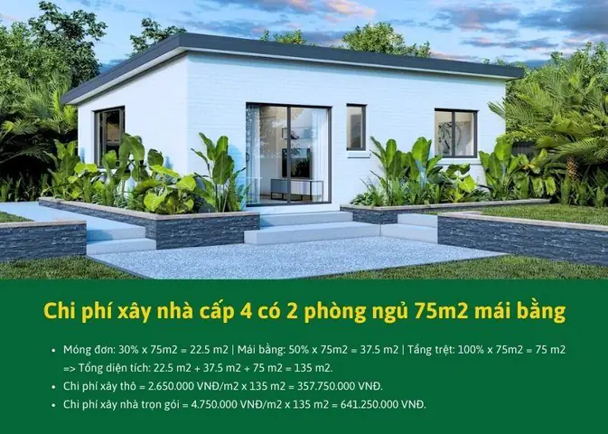 Chi phí xây 2 phòng ngủ: Bảng giá, cách tính & lưu ý