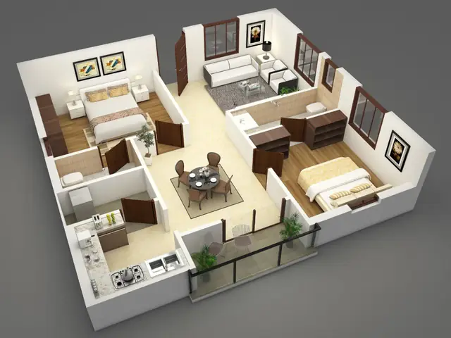 Làm Thế Nào Để Thiết Kế Chung Cư 2 Phòng Ngủ Hiện Đại?