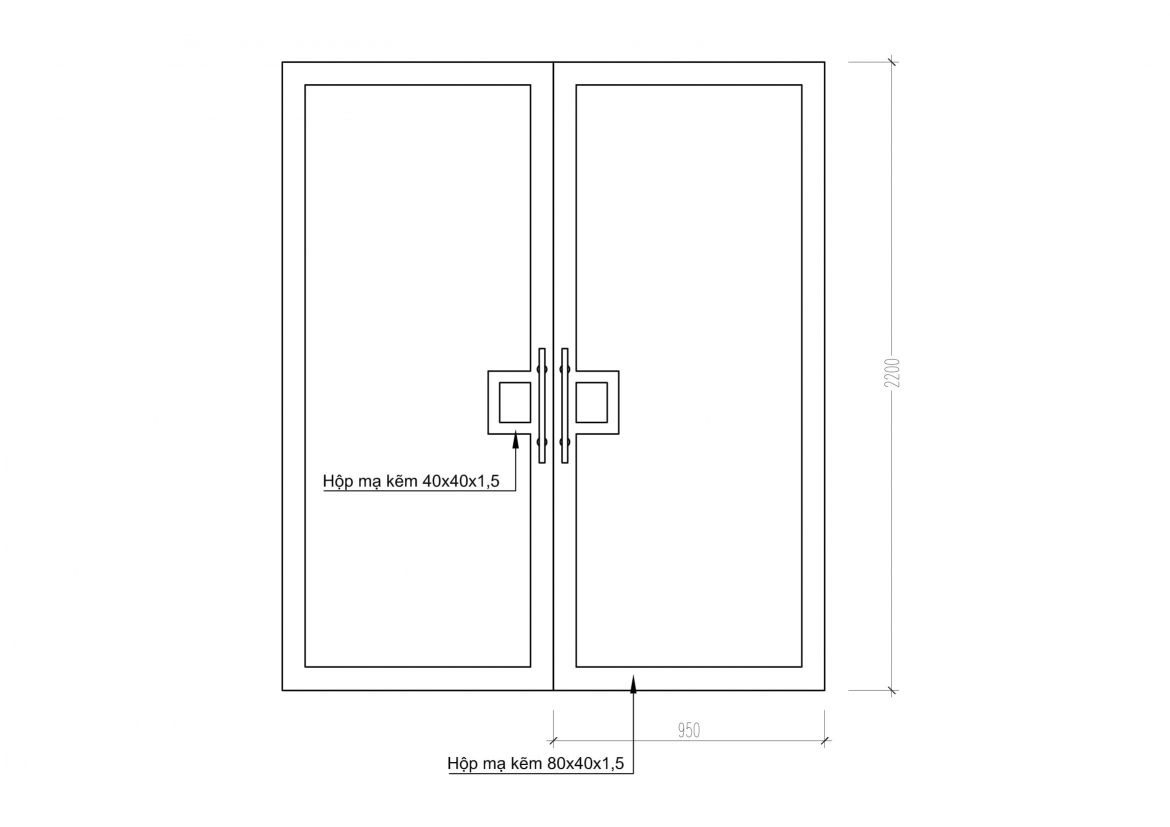 Cổng gỗ nhựa composite với các thanh ngang tạo sự vững chãi