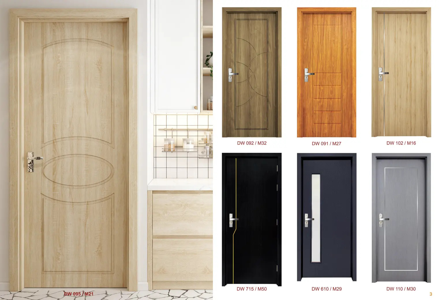 Cửa gỗ nhựa Composite Dewoo chịu nước tốt, lắp đặt tại nhà vệ sinh Đà Nẵng