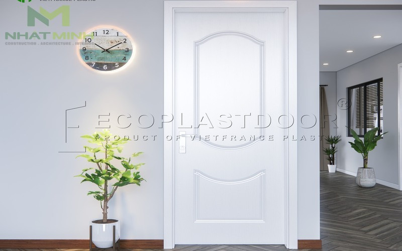 Cửa gỗ nhựa composite Hà Nội kiểu huỳnh sang trọng