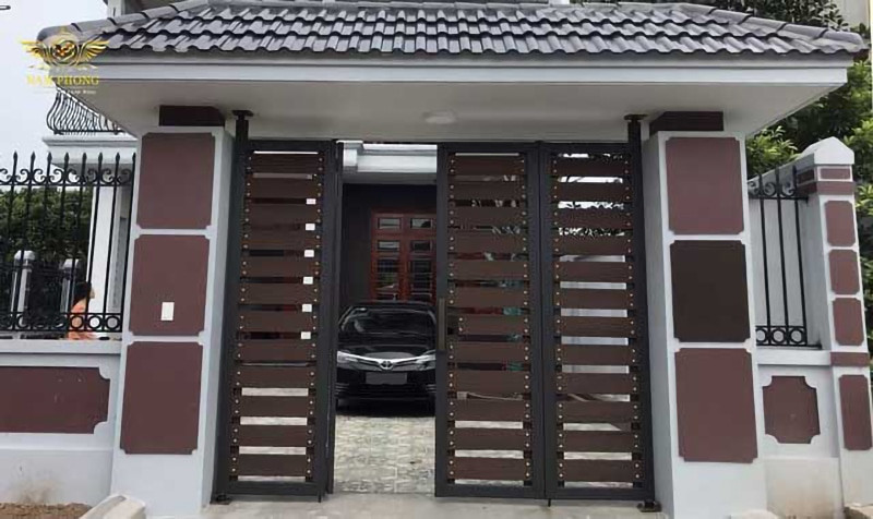 Cửa gỗ nhựa ngoài trời vân gỗ tự nhiên