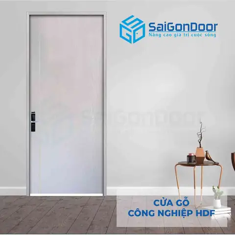 Mẫu cửa gỗ phòng ngủ đường viền chìm đơn giản Mẫu cửa gỗ phòng ngủ đường viền chìm đơn giản