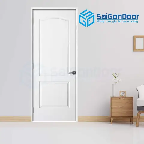 Mẫu cửa gỗ phòng ngủ đường viền hình chữ nhật Mẫu cửa gỗ phòng ngủ đường viền hình chữ nhật