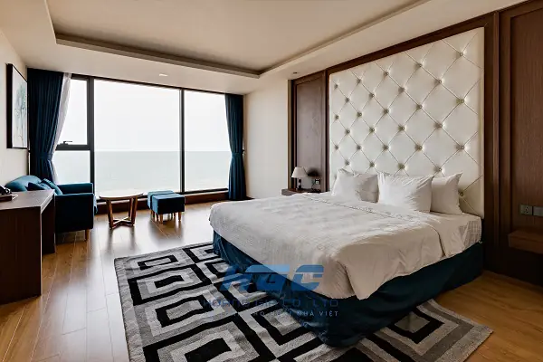 cửa lùa nhôm kính phòng ngủ 2 cánh