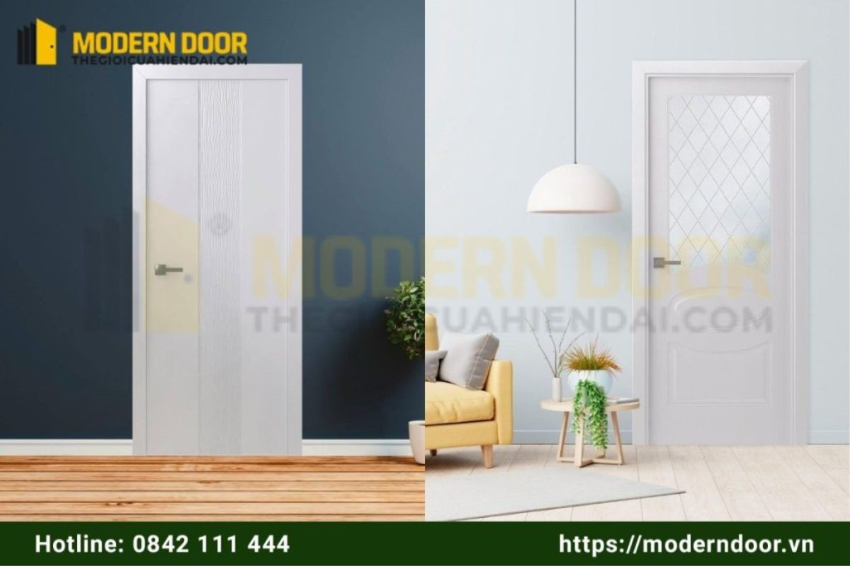 Cửa nhà vệ sinh nhựa Composite giả gỗ với thiết kế sang trọng