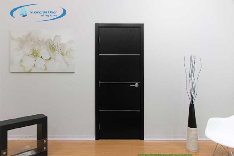 Cửa nhựa 1 cánh màu đen cá tính