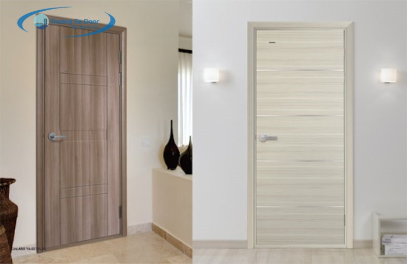 Cửa nhựa ABS màu xám và be thanh lịch