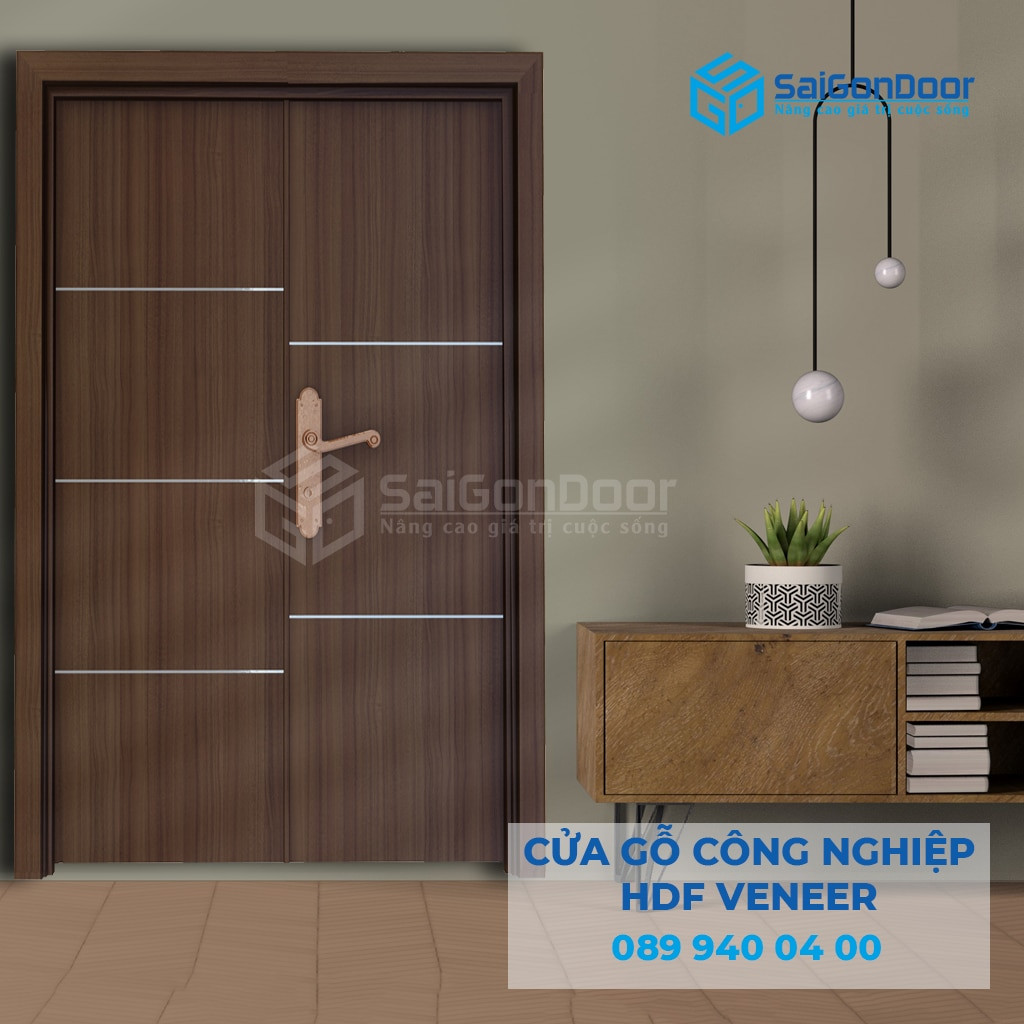 Cửa nhựa chịu nước với bề mặt vân gỗ Laminate tạo điểm nhấn thẩm mỹ