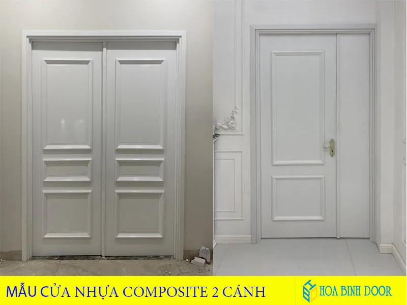 Cửa nhựa composite 2 cánh cao cấp