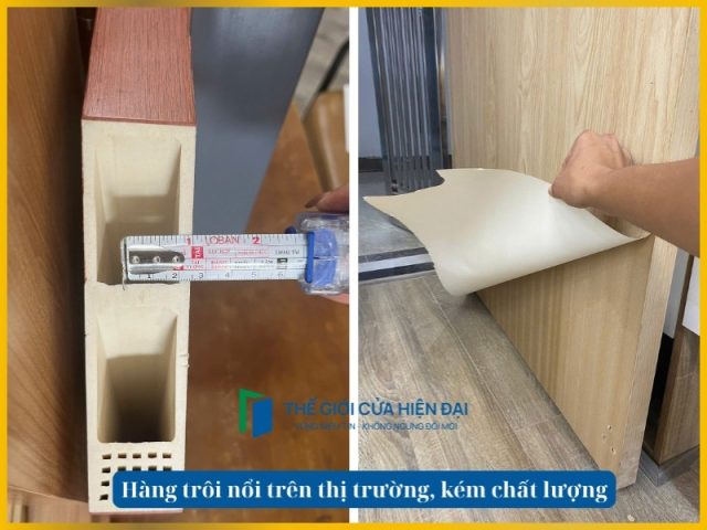Cửa nhựa composite cao cấp với thiết kế vân gỗ tự nhiên, phù hợp mọi không gian nội thất