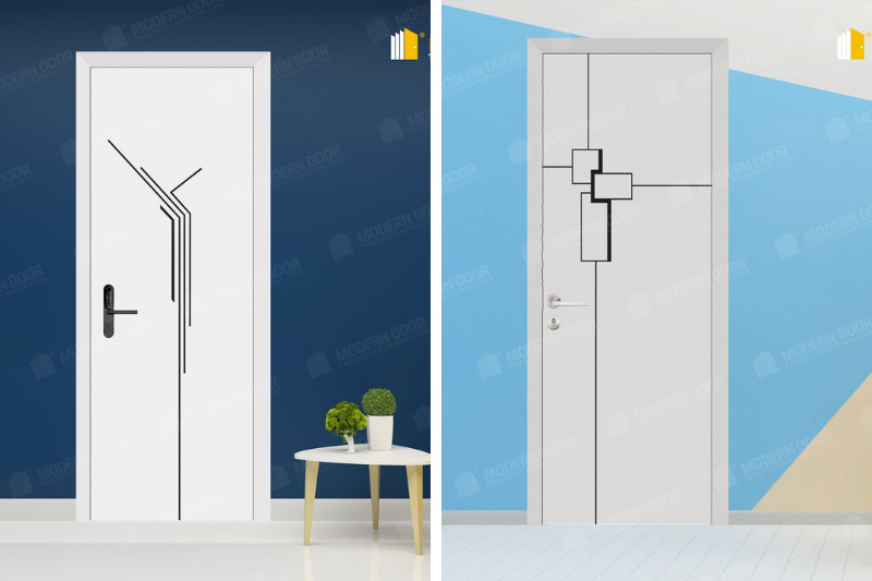 Cửa nhựa composite màu trắng sữa, mang lại vẻ thanh lịch và sáng sủa cho căn phòng