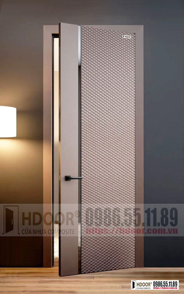 Cửa nhựa composite Ninh Bình màu hồng HDOOR-C11 tạo điểm nhấn ấn tượng