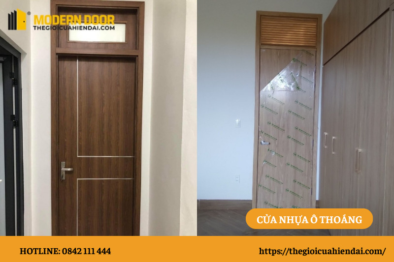 Cửa nhựa composite ô thoáng giúp tối ưu lưu thông không khí và ánh sáng tự nhiên