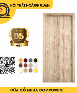 Cửa nhựa composite phủ vân gỗ HQ-06
