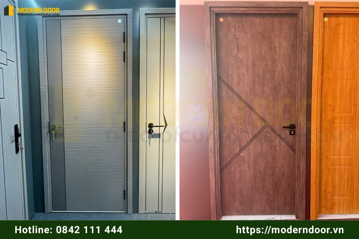 Cửa nhựa composite Sungyu màu xanh đẹp mắt