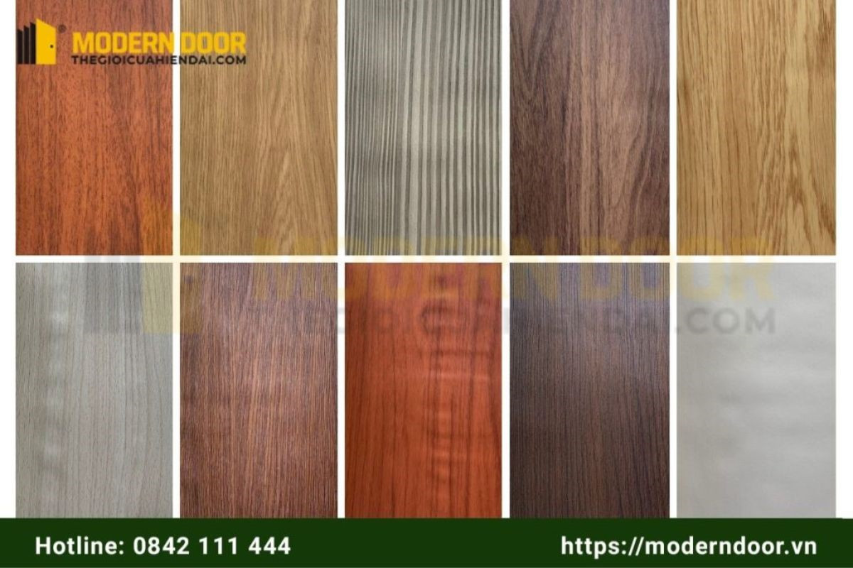 Cửa nhựa Composite Sungyu – SYB với bảng màu vân gỗ đa dạng