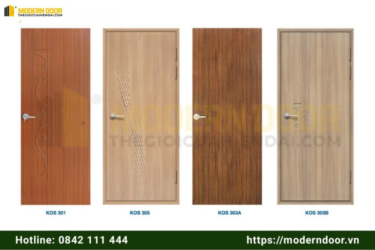 Cửa nhựa giả gỗ ABS Hàn Quốc với bề mặt vân gỗ tự nhiên